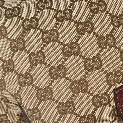 Gucci Beige Bordeaux Canvas GG Handbag