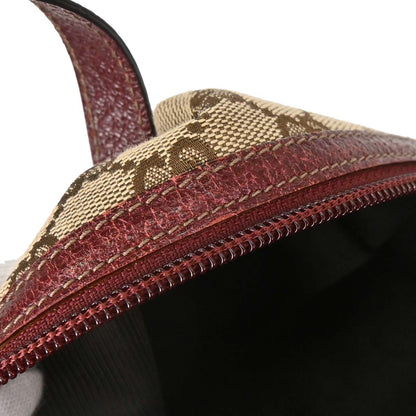 Gucci Beige Bordeaux Canvas GG Handbag
