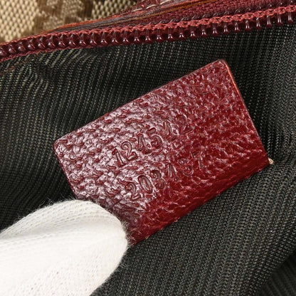 Gucci Beige Bordeaux Canvas GG Handbag