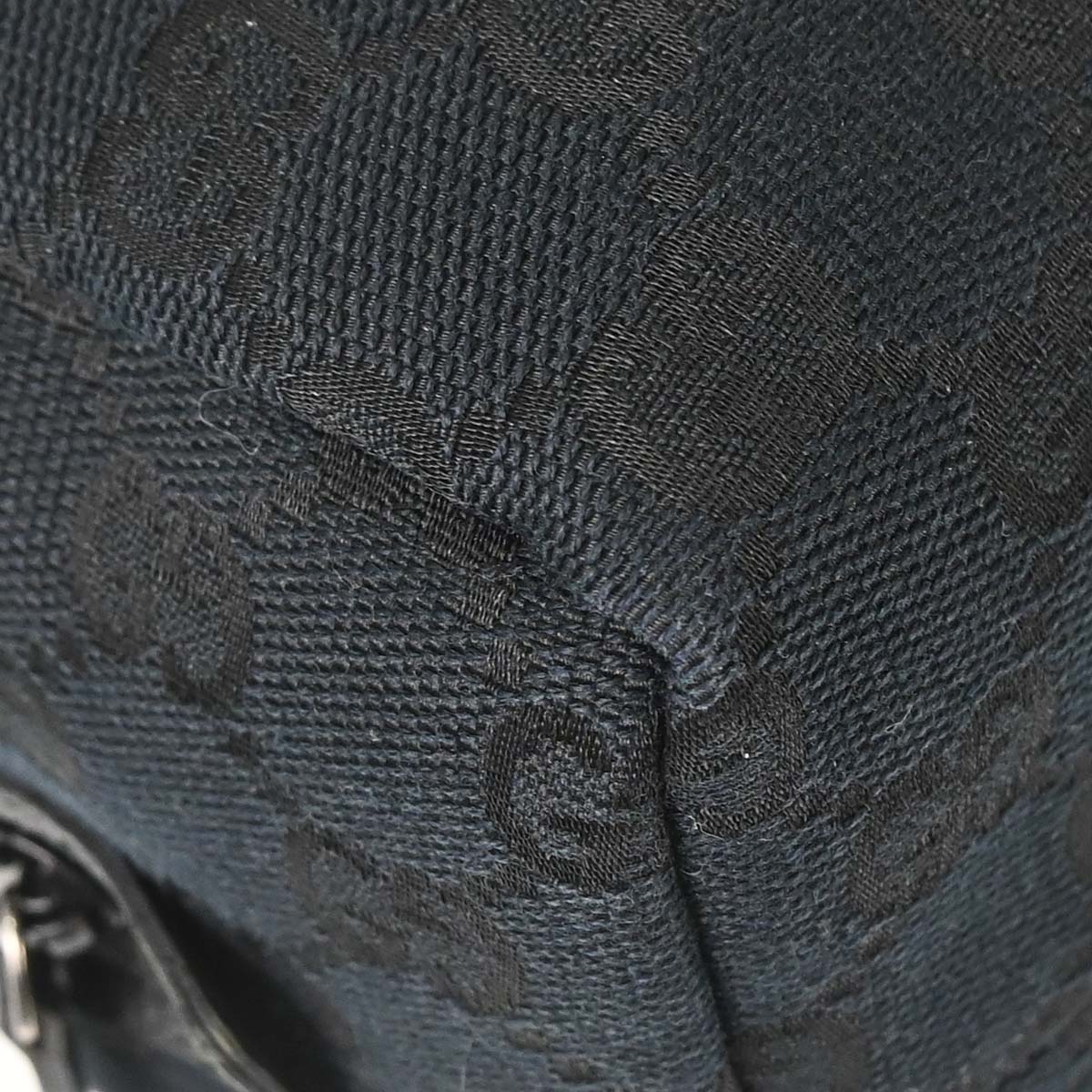Gucci Black Canvas GG Handbag