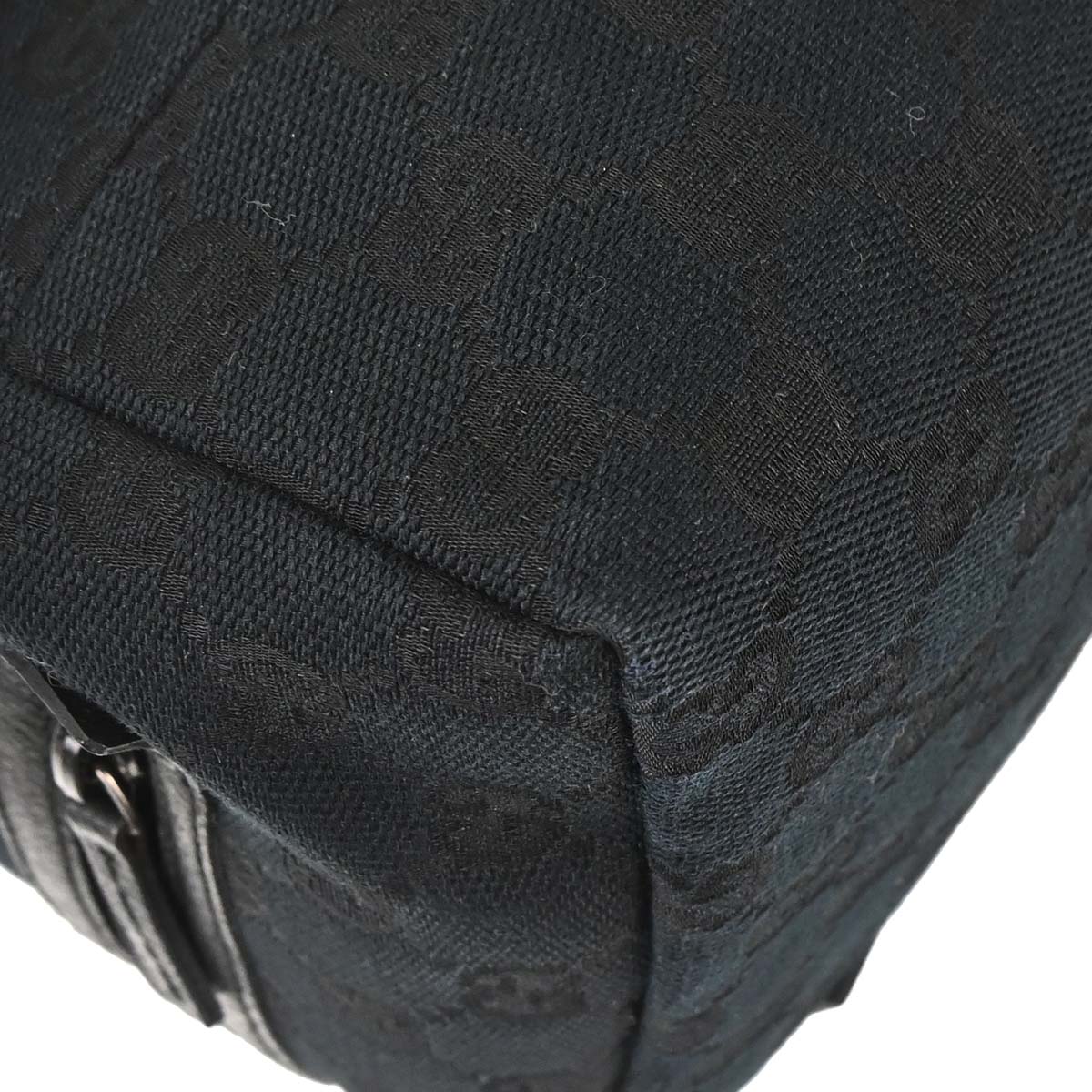 Gucci Black Canvas GG Handbag