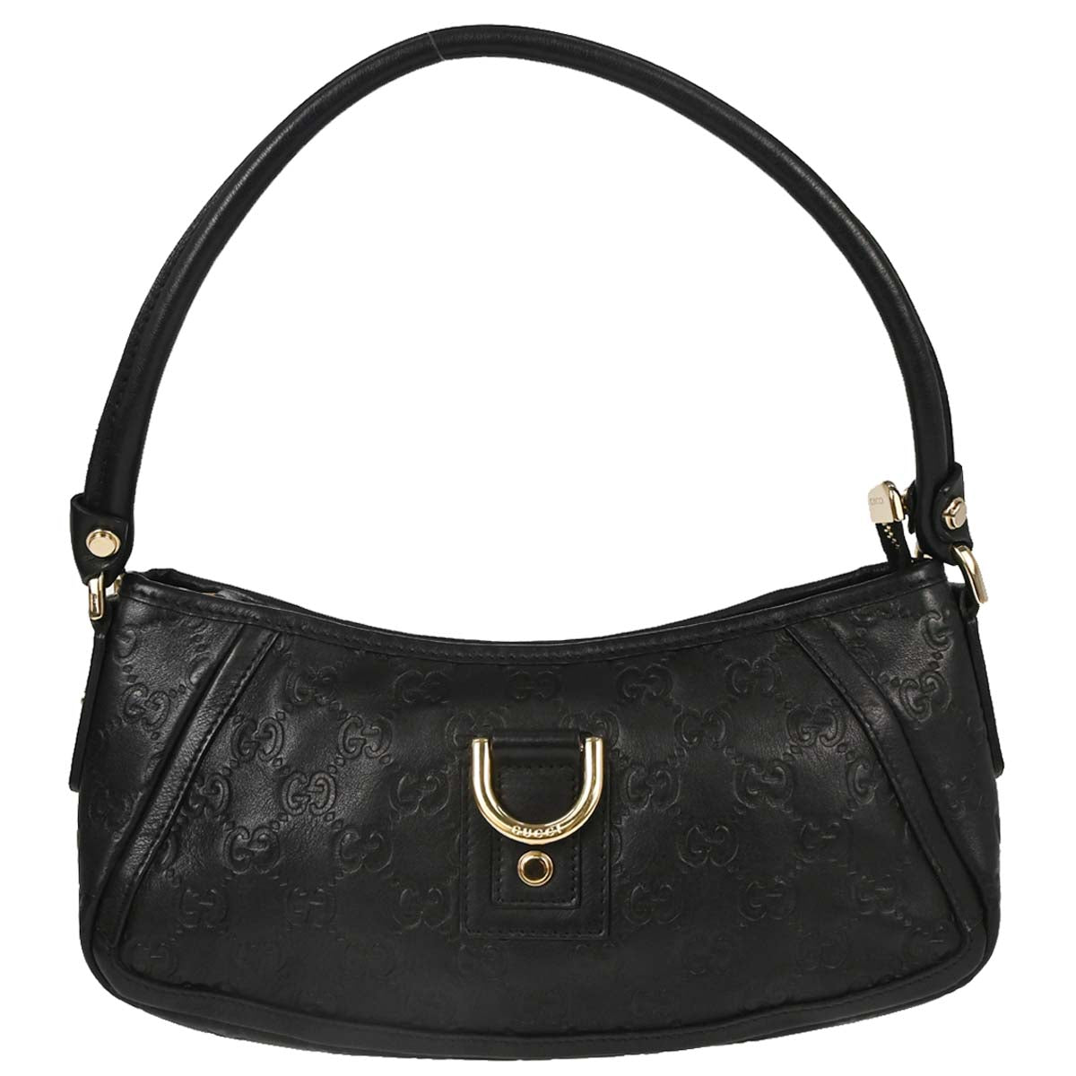 Gucci Black Guccissima Abbey D-ring Handbag