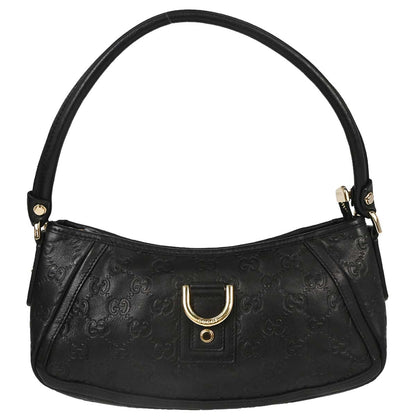 Gucci Black Guccissima Abbey D-ring Handbag