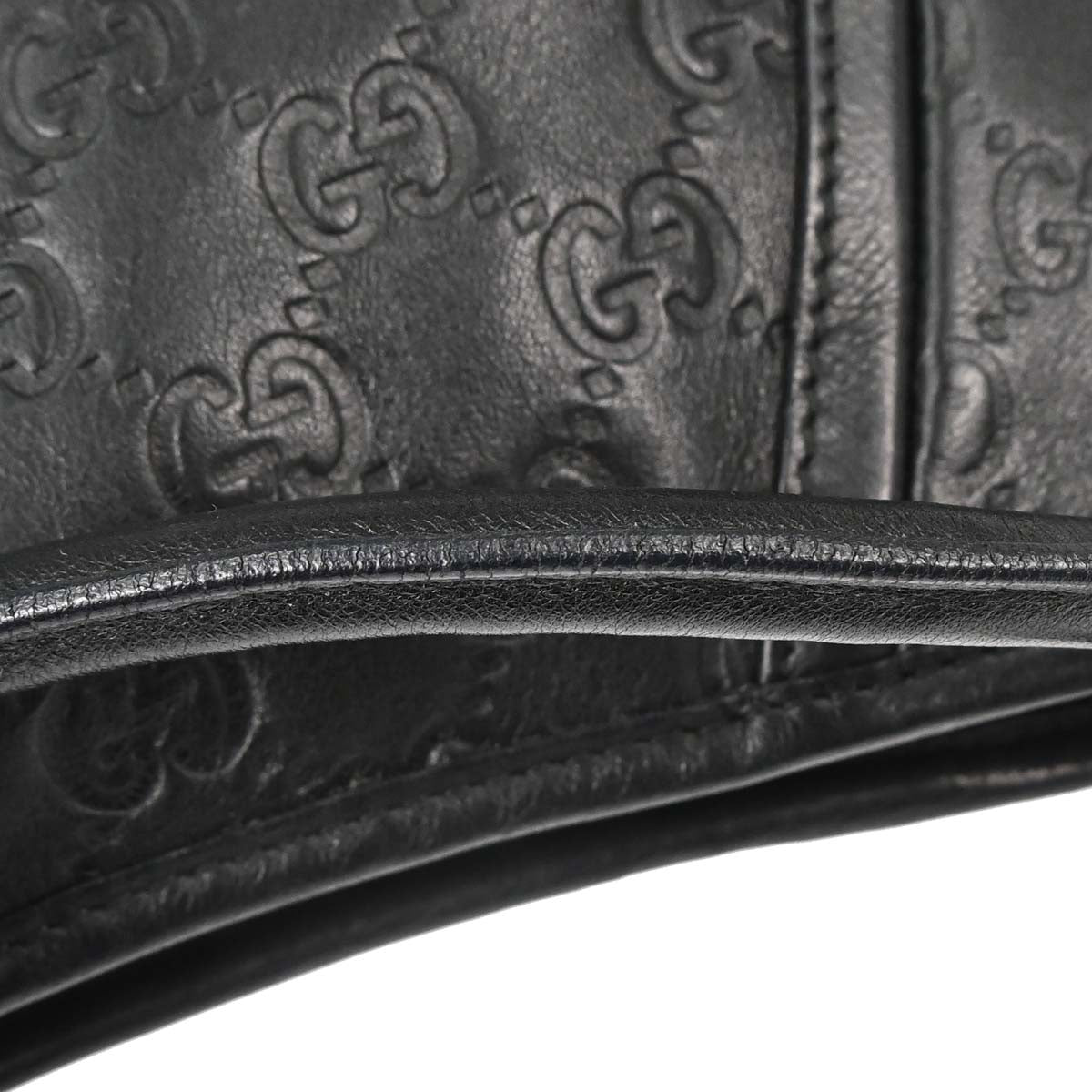 Gucci Black Guccissima Abbey D-ring Handbag
