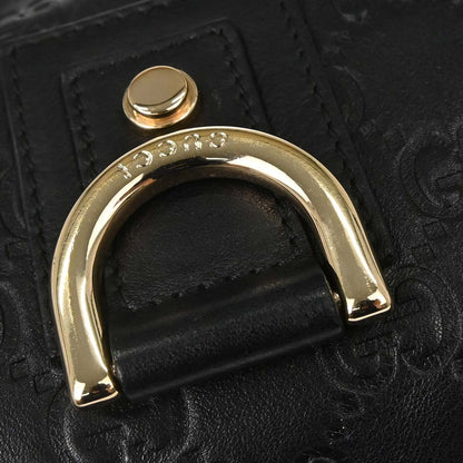 Gucci Black Guccissima Abbey D-ring Handbag