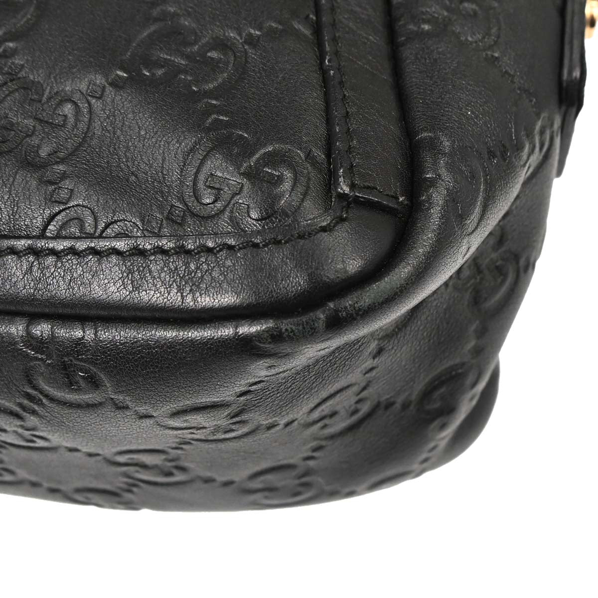 Gucci Black Guccissima Abbey D-ring Handbag