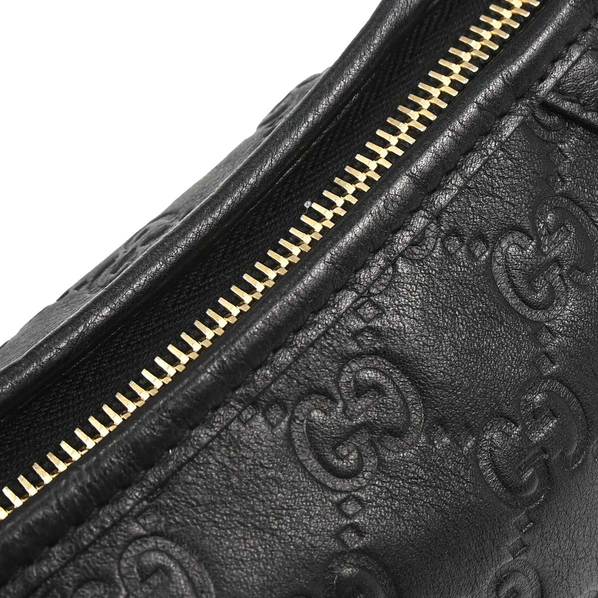 Gucci Black Guccissima Abbey D-ring Handbag