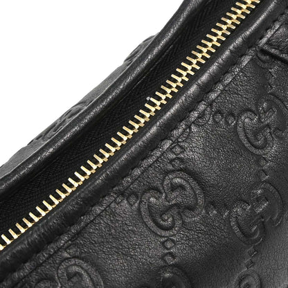 Gucci Black Guccissima Abbey D-ring Handbag