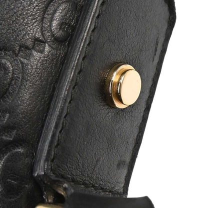 Gucci Black Guccissima Abbey D-ring Handbag