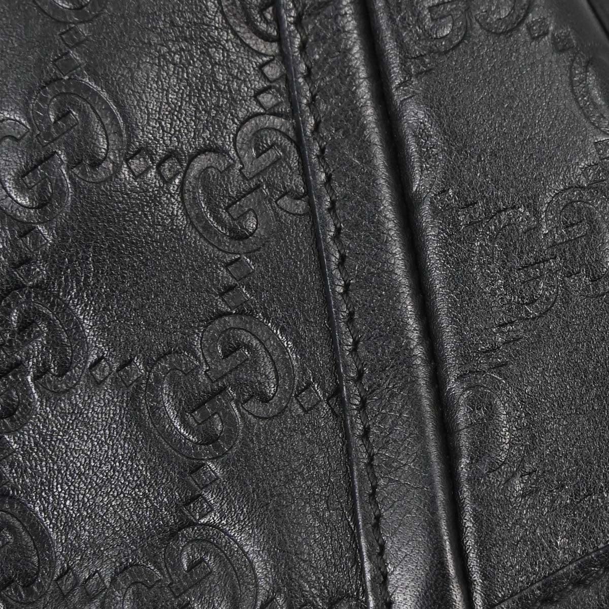 Gucci Black Guccissima Abbey D-ring Handbag