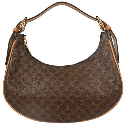 Celine Brown Macadam Hobo Handbag
