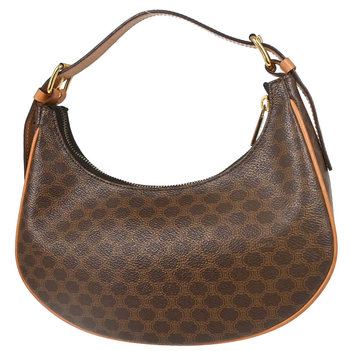 Celine Brown Macadam Hobo Handbag