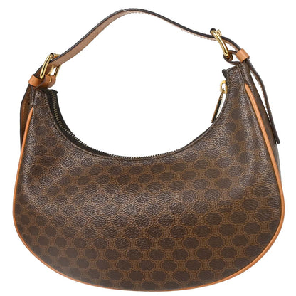 Celine Brown Macadam Hobo Handbag