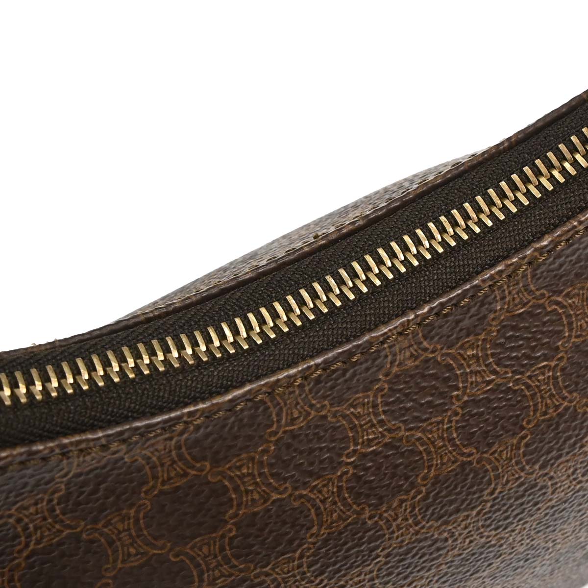 Celine Brown Macadam Hobo Handbag