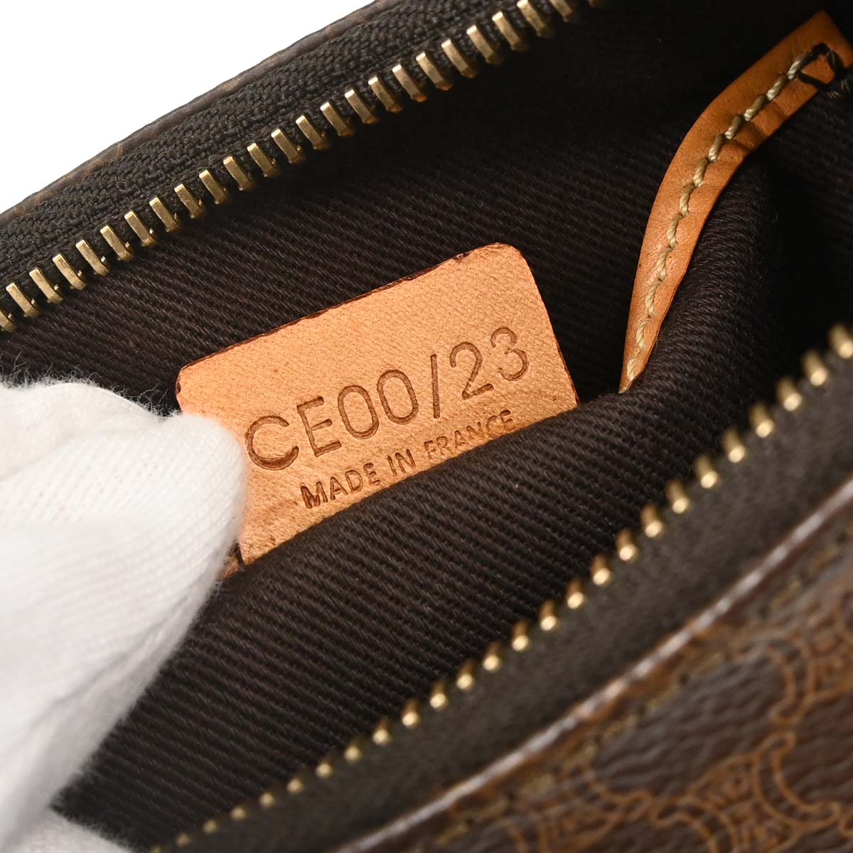 Celine Brown Macadam Hobo Handbag