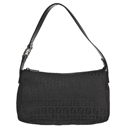 Fendi Black Canvas Zucchino Handbag