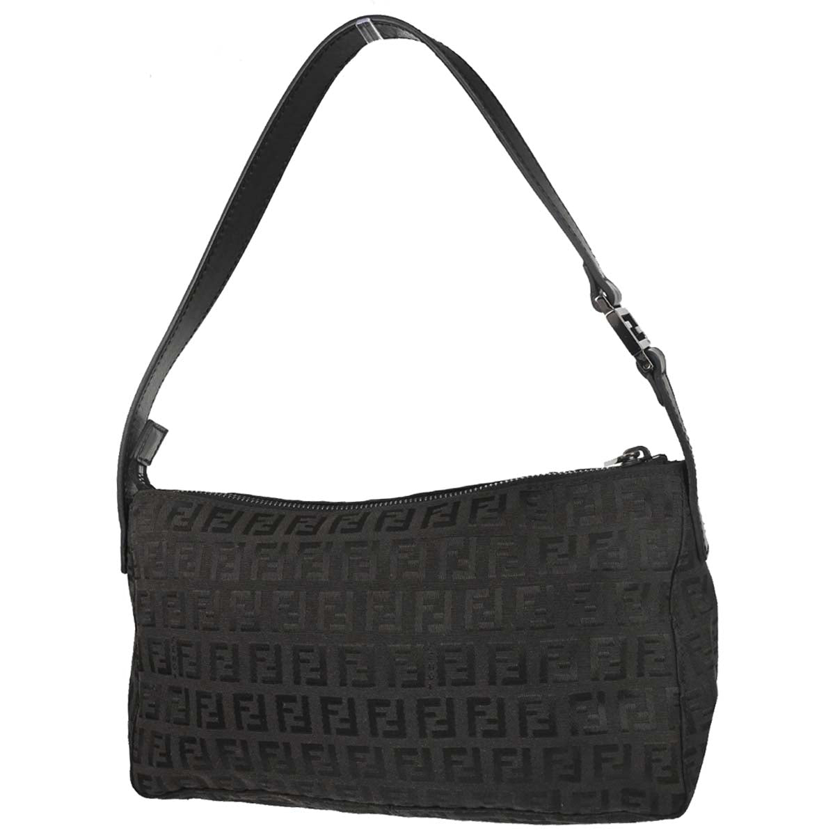 Fendi Black Canvas Zucchino Handbag