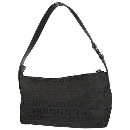 Fendi Black Canvas Zucchino Handbag