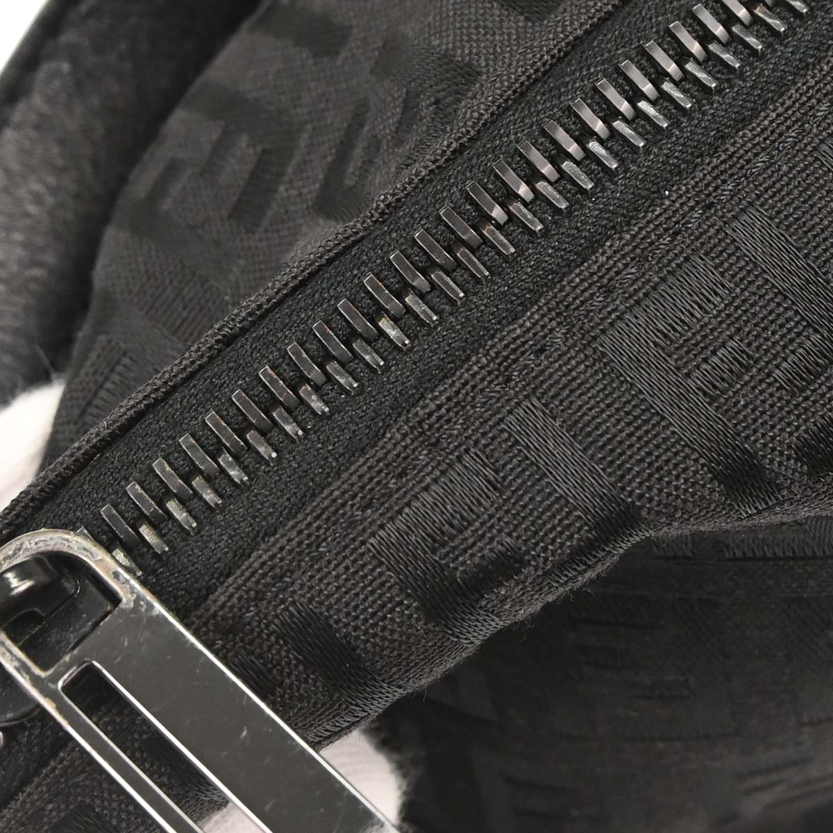 Fendi Black Canvas Zucchino Handbag