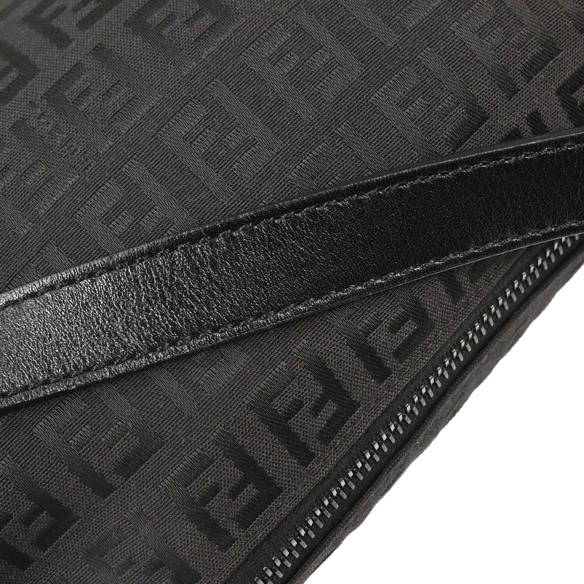 Fendi Black Canvas Zucchino Handbag