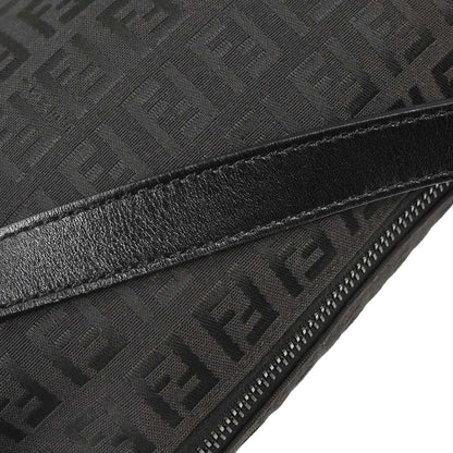 Fendi Black Canvas Zucchino Handbag