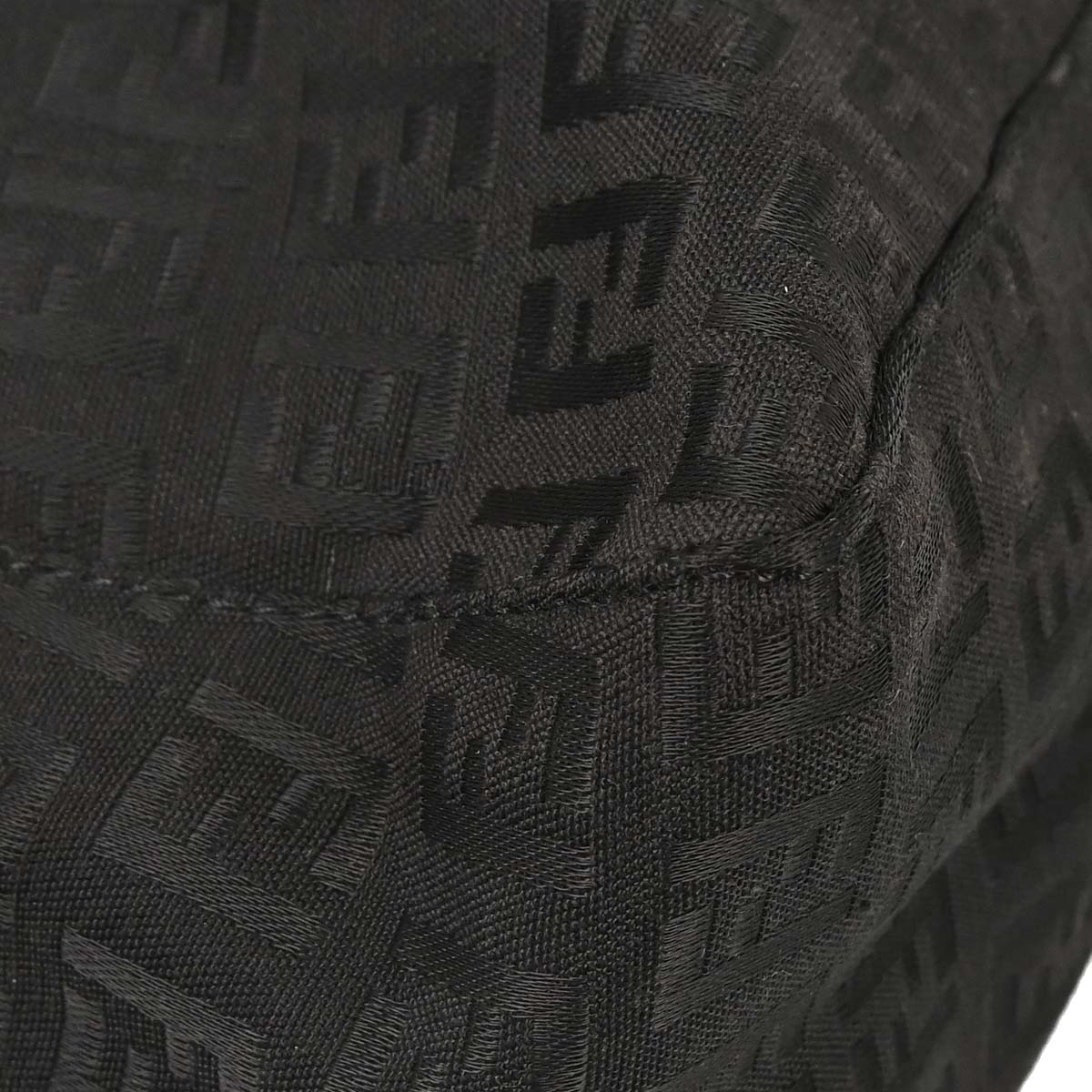 Fendi Black Canvas Zucchino Handbag