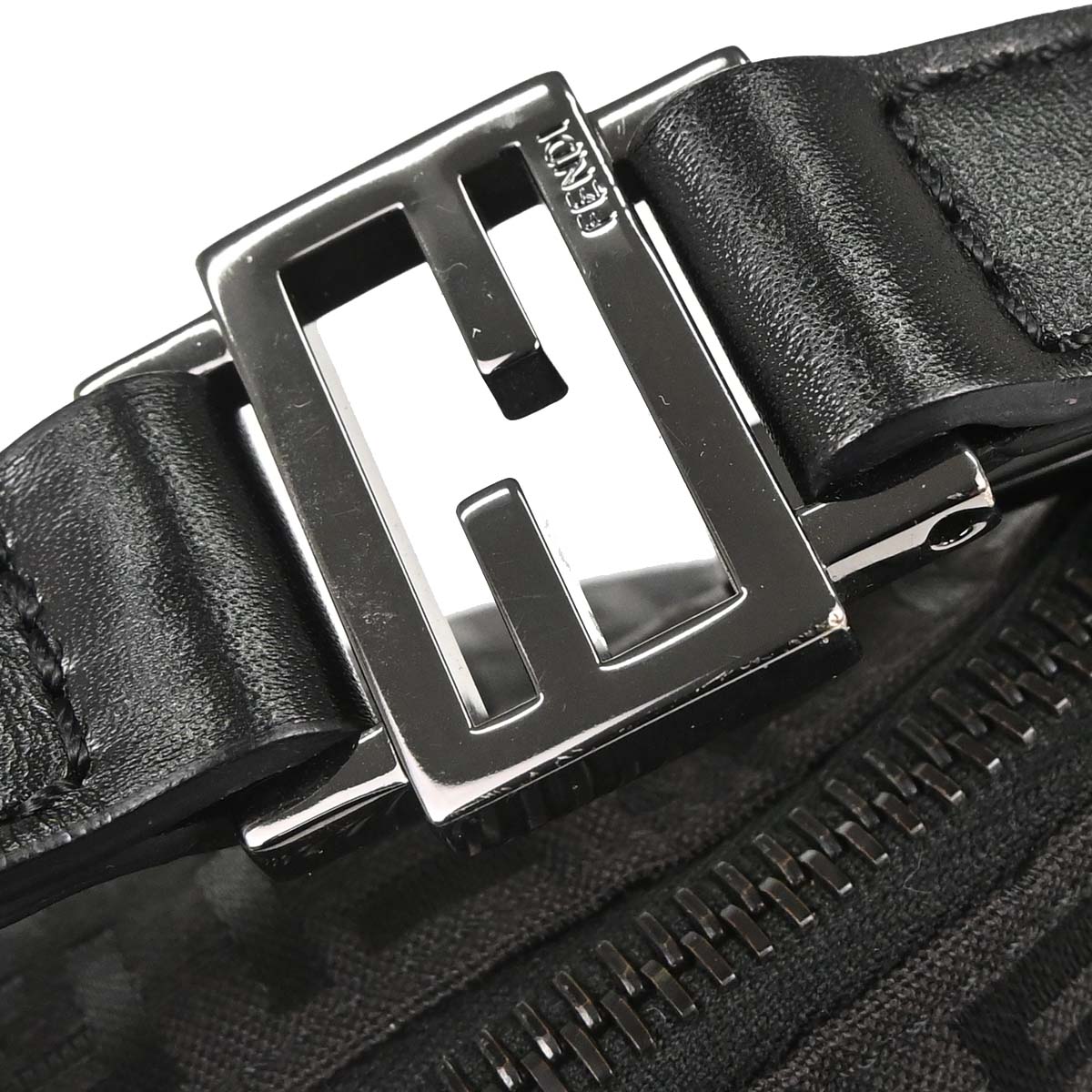 Fendi Black Canvas Zucchino Handbag