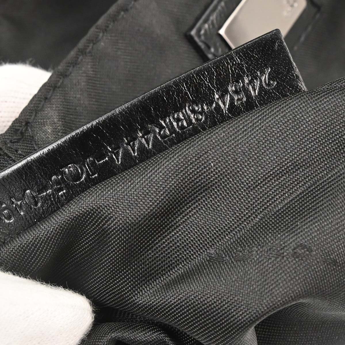 Fendi Black Canvas Zucchino Handbag