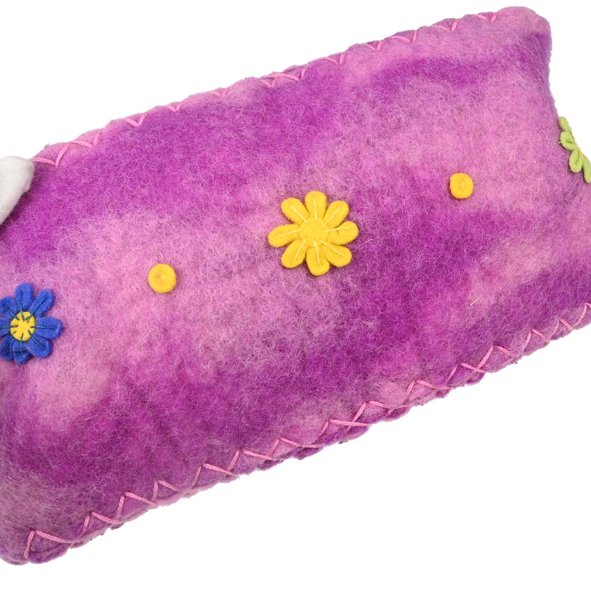Fendi Purple Felt Patchwork Mamma Baguette Handbag
