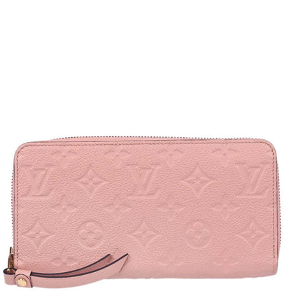 Louis Vuitton Pink Monogram Empreinte Zippy Wallet M64090