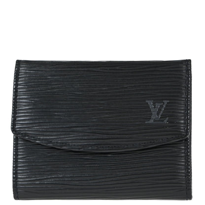 Louis Vuitton Black Epi Porte Mannaie Simple Coin Wallet M63412