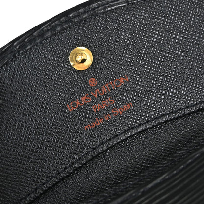 Louis Vuitton Black Epi Porte Mannaie Simple Coin Wallet M63412
