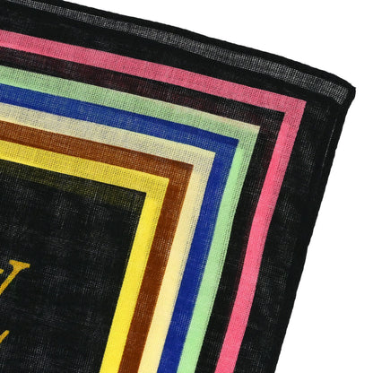 Louis Vuitton Black Monogram Multicolor Scarf M71912 Small Good