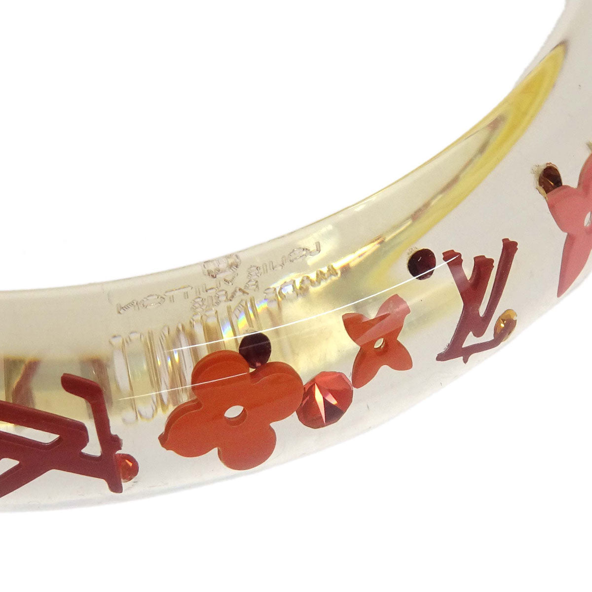 Louis Vuitton Monogram Inclusion Bangle Bracelet M66807 LK0113 #M