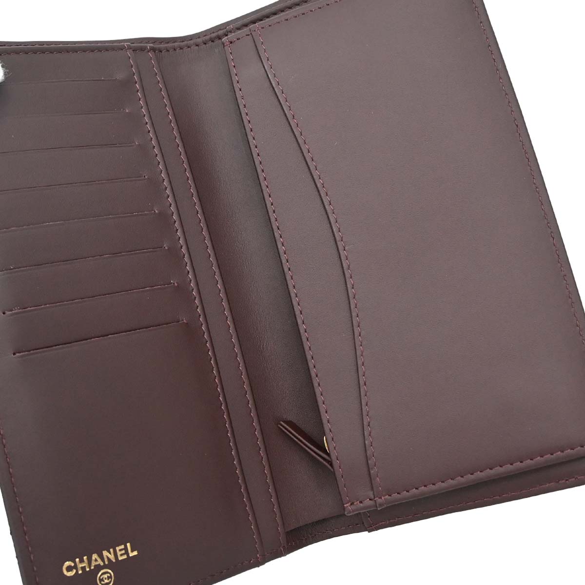 Chanel Black Caviar Skin Bifold Long Wallet