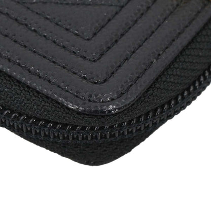 Boy Chanel Black Caviar Skin Coin Purse Wallet