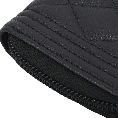 Boy Chanel Black Caviar Skin Coin Purse Wallet