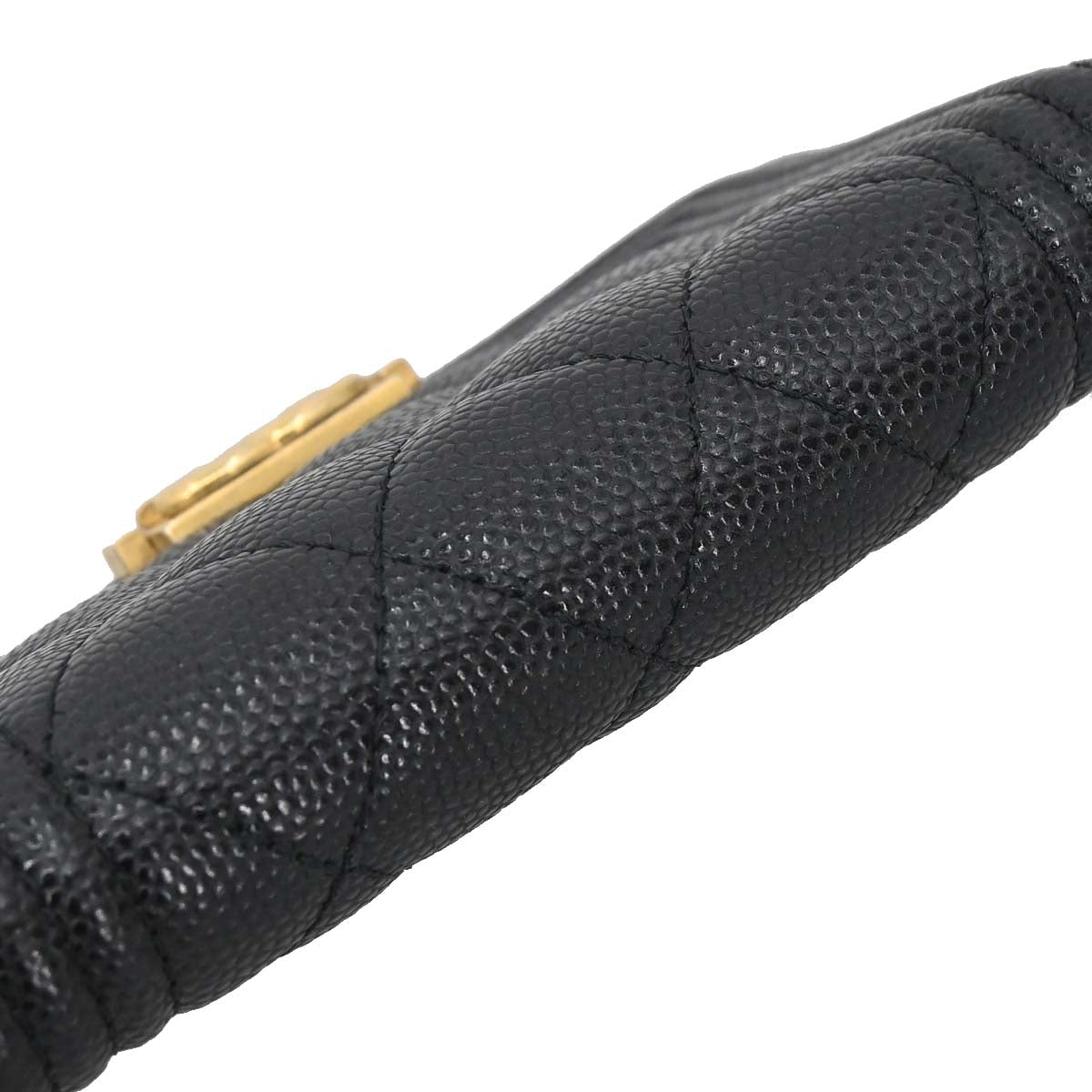 Boy Chanel Black Caviar Skin Coin Purse Wallet