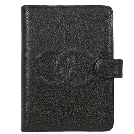 Chanel Black Caviar Skin Notebook Cover Small Good