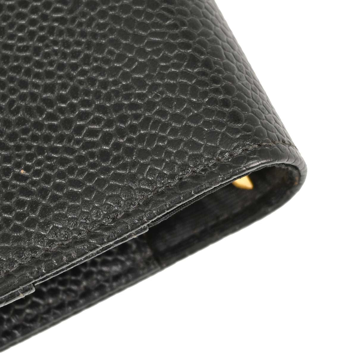 Chanel Black Caviar Skin Notebook Cover Small Good