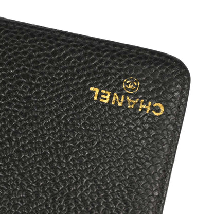 Chanel Black Caviar Skin Notebook Cover Small Good