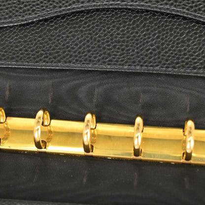 Chanel Black Caviar Skin Notebook Cover Small Good