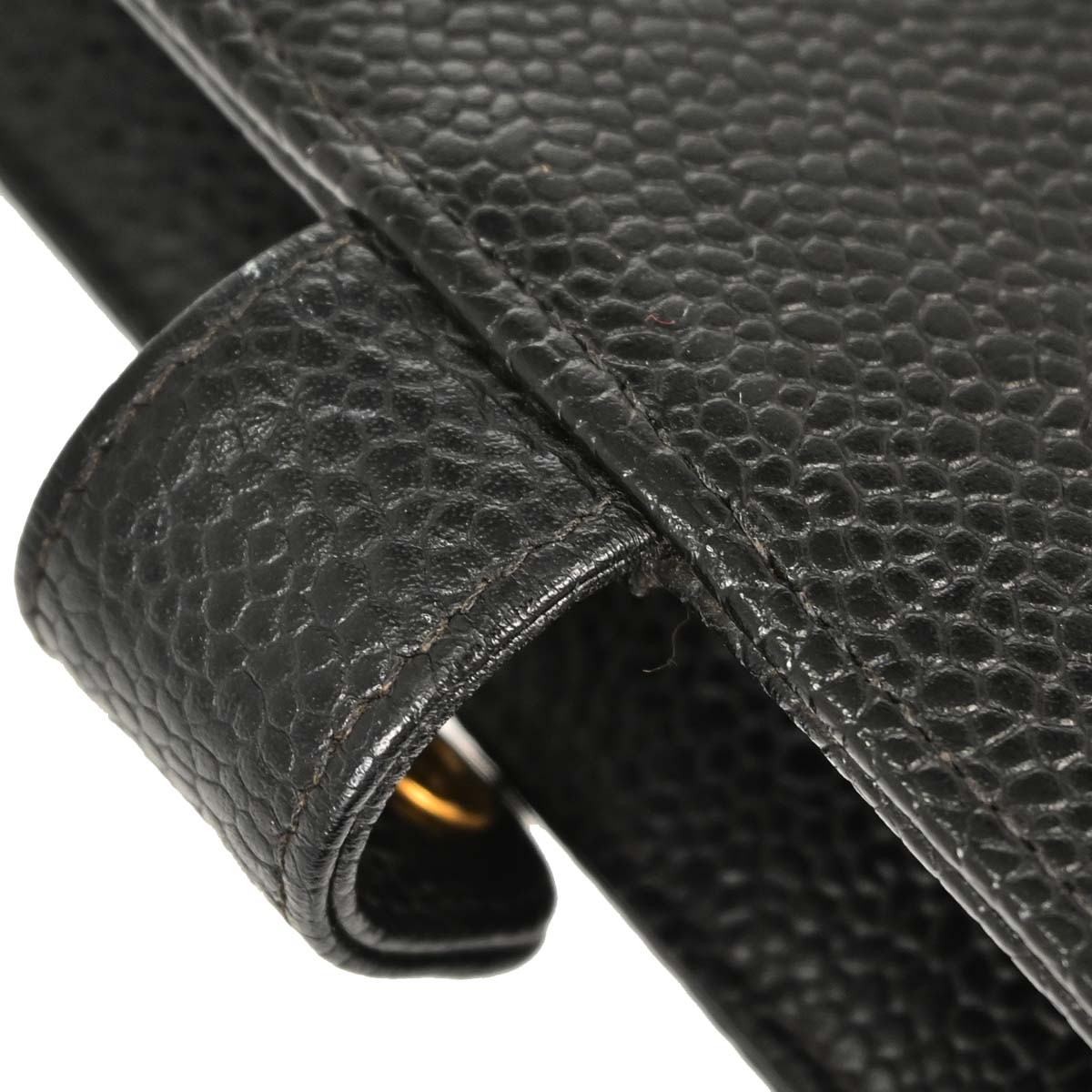 Chanel Black Caviar Skin Notebook Cover Small Good