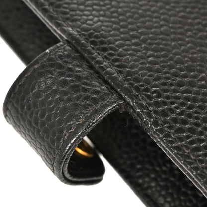 Chanel Black Caviar Skin Notebook Cover Small Good