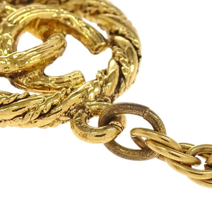 Chanel Medallion Chain Pendant Necklace Gold