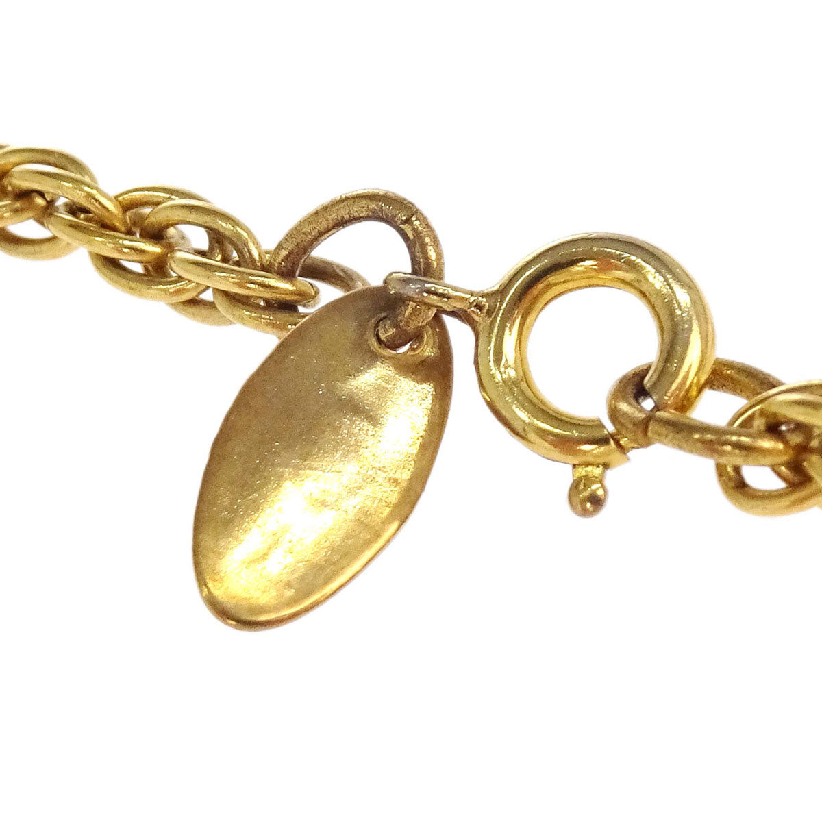 Chanel Medallion Chain Pendant Necklace Gold