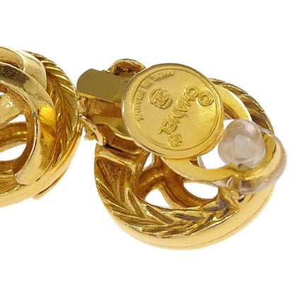 Chanel Dangle Ball Clip-On Earrings Gold