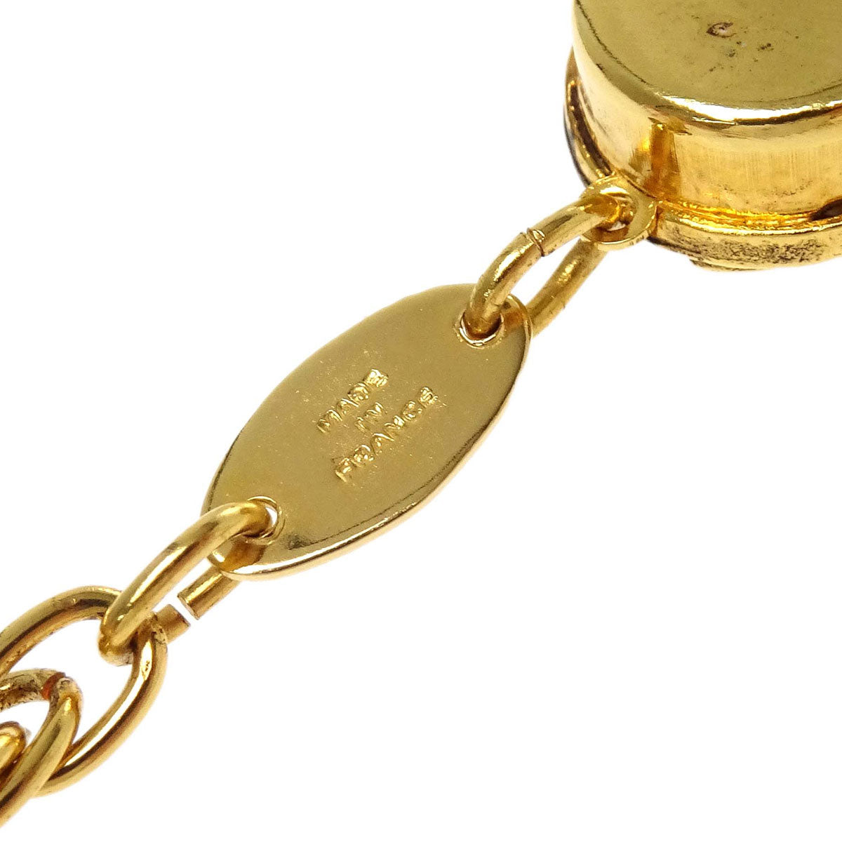Chanel Gold Chain Costume Pearl Long Necklace 1983