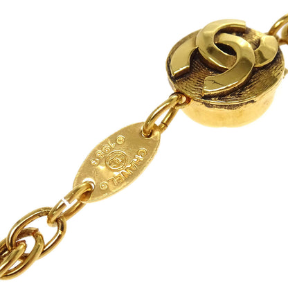 Chanel Gold Chain Costume Pearl Long Necklace 1983