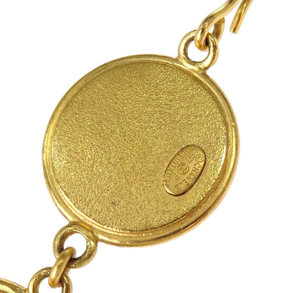 Chanel Medallion Icon Charm Faux Tortoiseshell Chain Belt Gold 97P